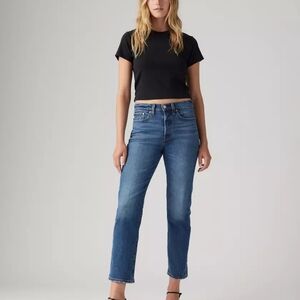 Levi’s Wedgie Straight Jeans Size 29 x 28 Dark Wash High Rise Vintage Fit
